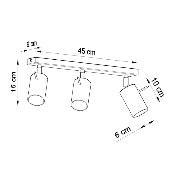 Taklampa RING 3 krom Chrome