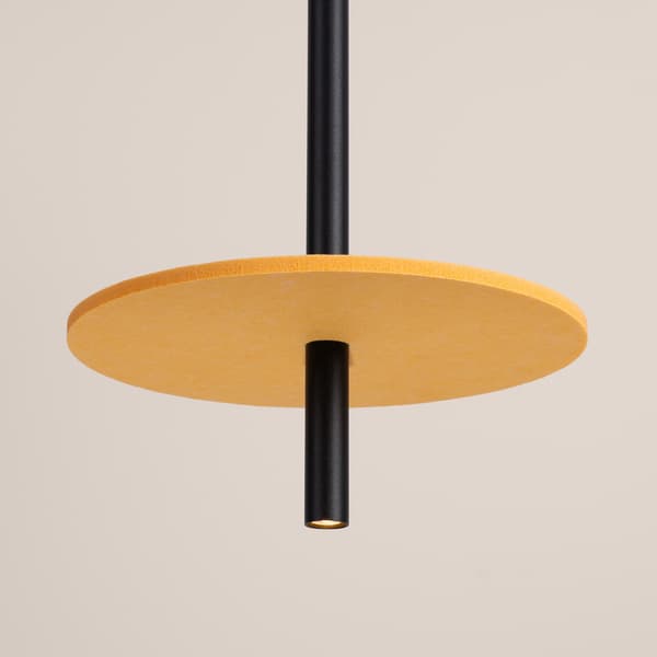 Pendellampa FELTRO 1 svart/gul Multicolor