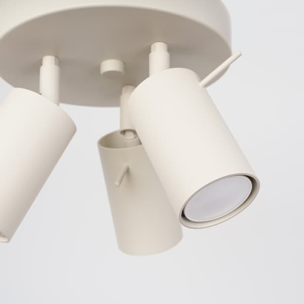Taklampa RING 3P beige Beige