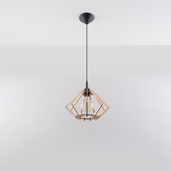 Pendel lampa POMPELMO naturträ Brown