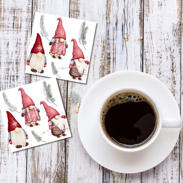 Kaffeservetter Julvätte familj 20-pack Multicolor