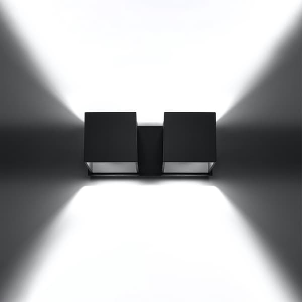 Vägglampa QUAD 2 svart Black
