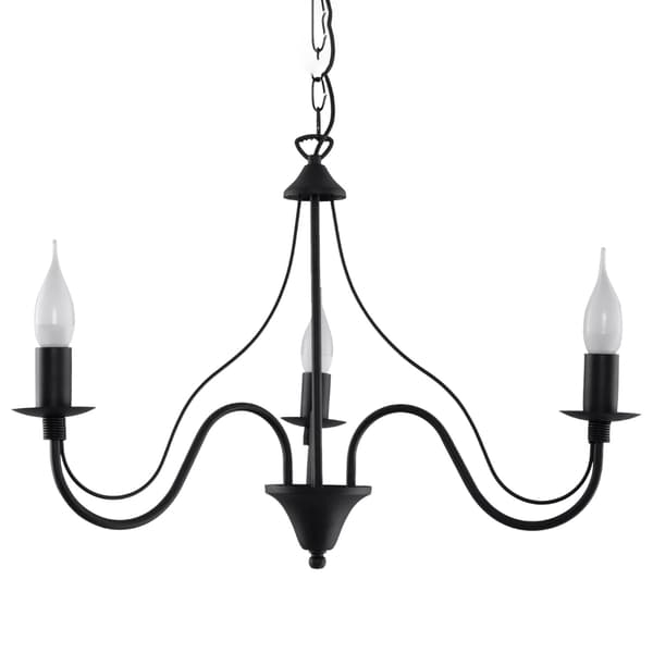 Ljuskrona MINERWA 3 svart Svart