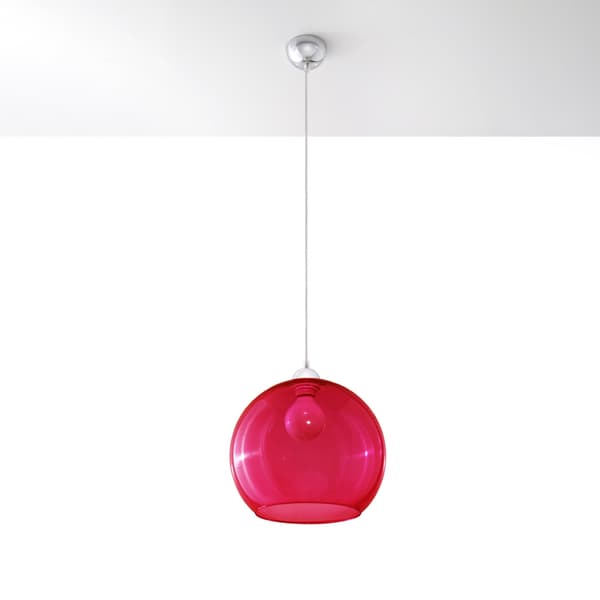 Pendel lampa BALL röd Red