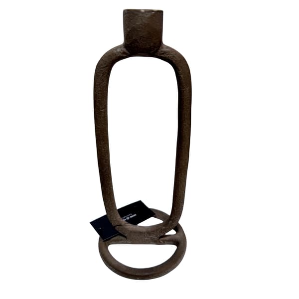 Ljusstake Metall Rödbrun 24 cm Brown