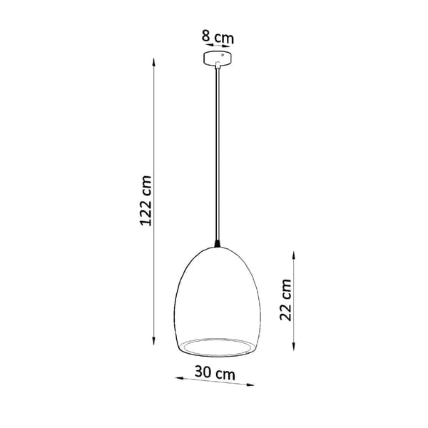 Keramik hängande lampa FLAWIUSZ White
