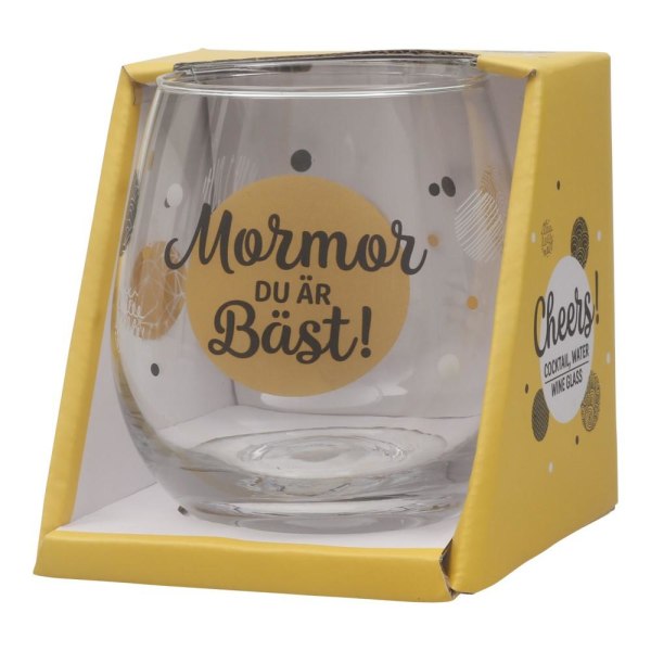 Skål Glas "MOMMOR Du er den bedste" Drikkeglas Transparent