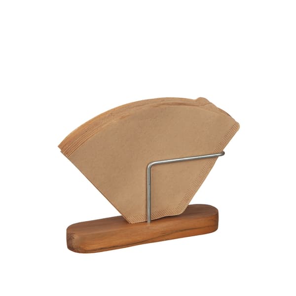 Kaffefilter hållare Metall/Teak 16 cm Nature