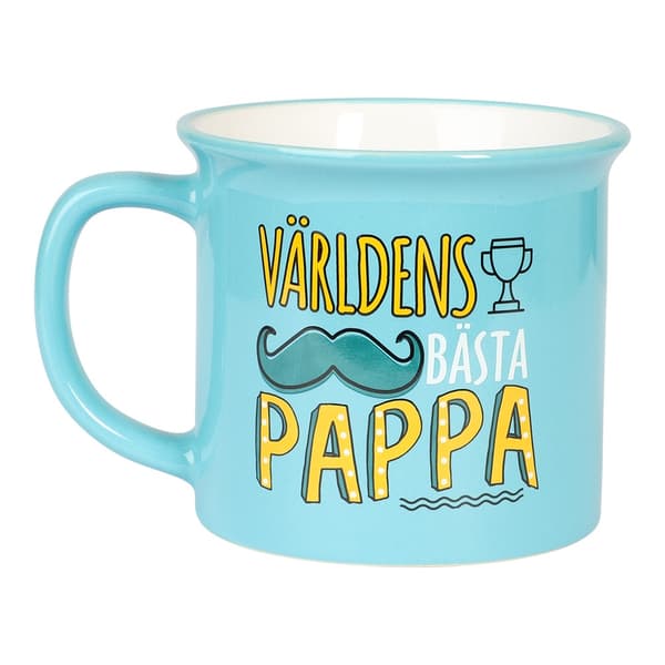 Happy Mugg Världens Bästa Pappa multifärg