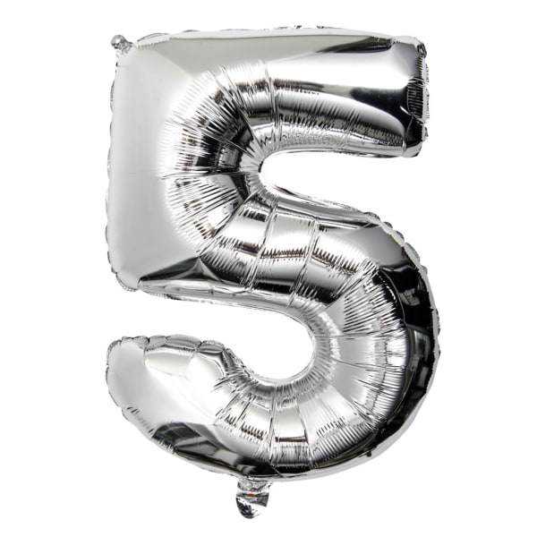 Ballong Siffror 75cm silver siffra  7 Silver one size