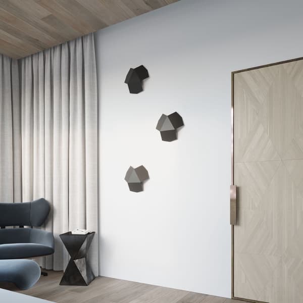 Vägglampa TRE svart Black