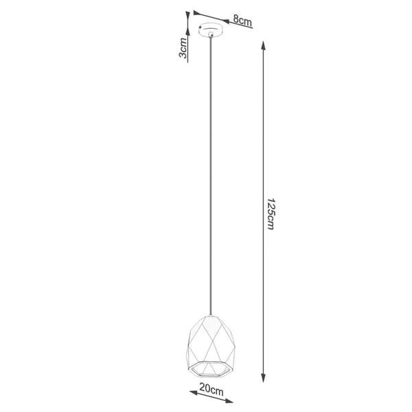 Taklampa keramik MINT White