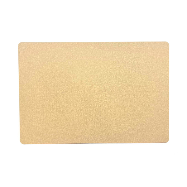 Underlag i læderlook beige/sort 4-pak Black