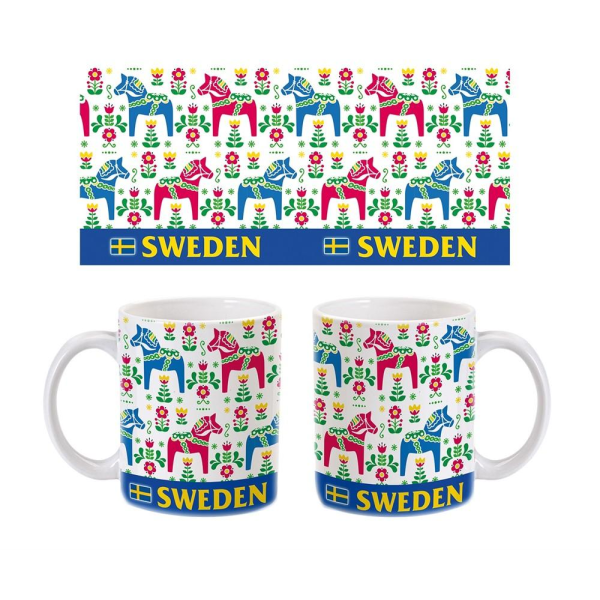 Mugg Dalahäst Sweden Multicolor