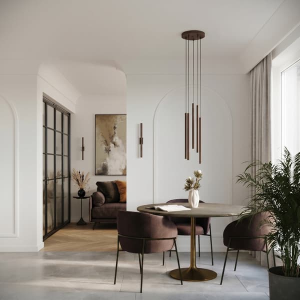 Vägglampa PASTELO 2 brun Brown