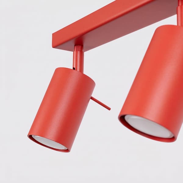 Taklampa RING 6L röd Red