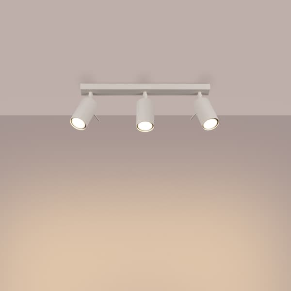 Taklampa RING 3L beige Beige