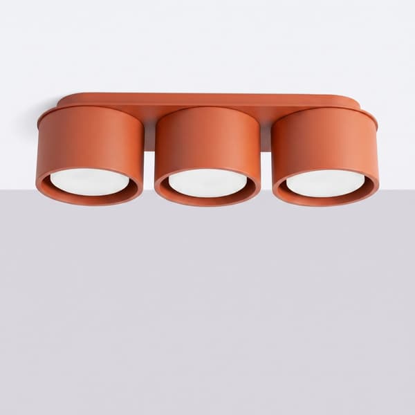 Taklampa MODO 3 röd ockra Gx53 Red