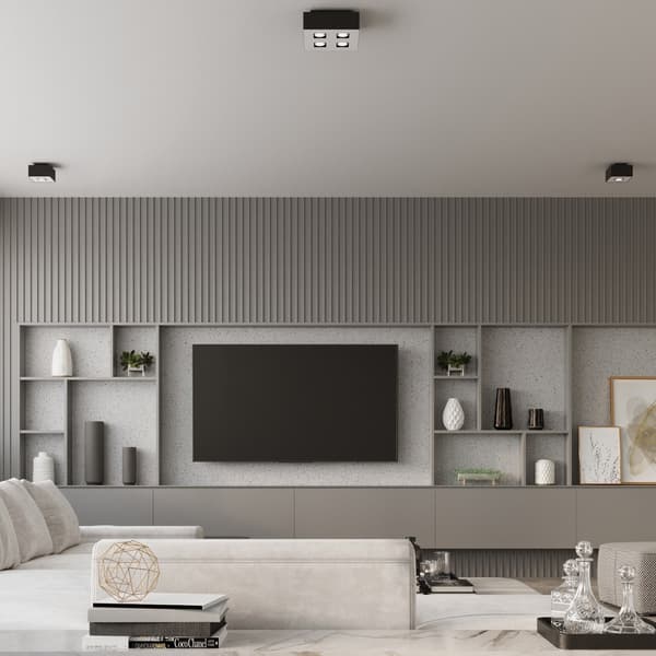 Taklampa MONO 4 svart White