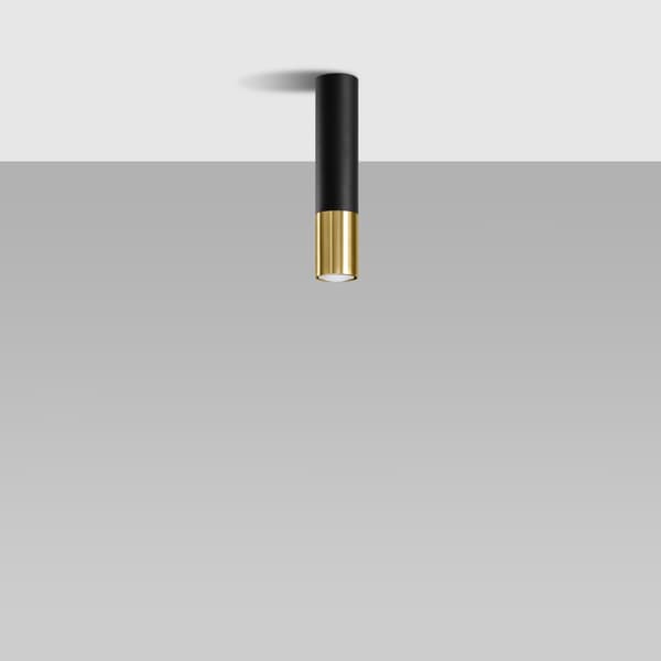 Taklampa LOOPEZ svart/guld Black