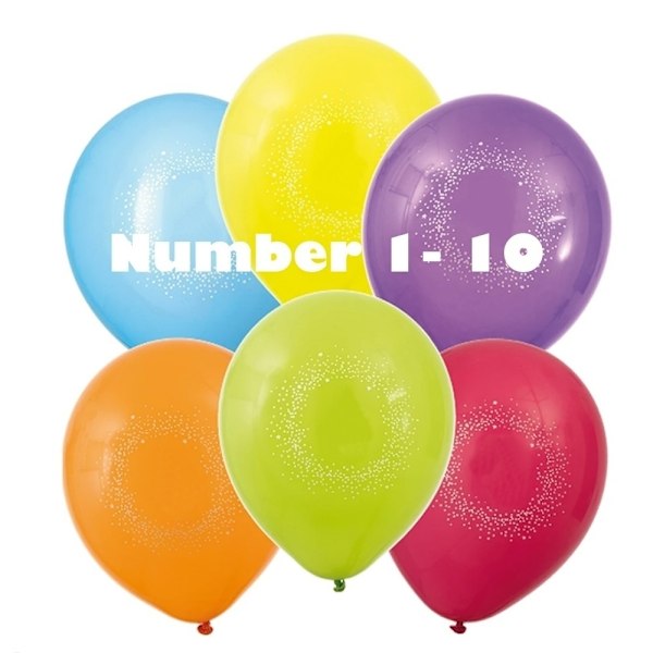 Ballong Födelsedag 7 år 6-pack Latex Mixade multifärg