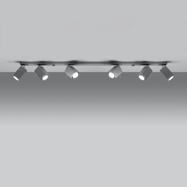 Taklampa MERIDA 6L grå Grey