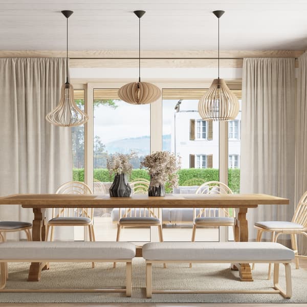 Pendel lampa APRILLA trä Brown