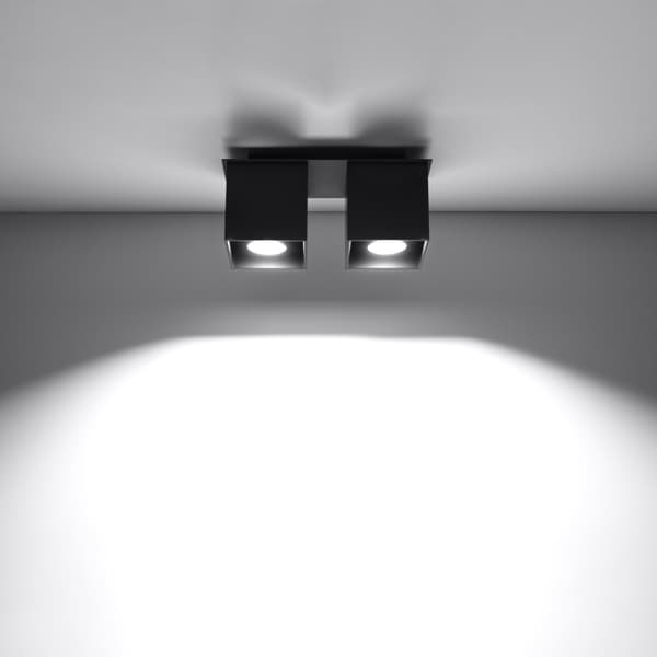 Taklampa QUAD 2 svart Black