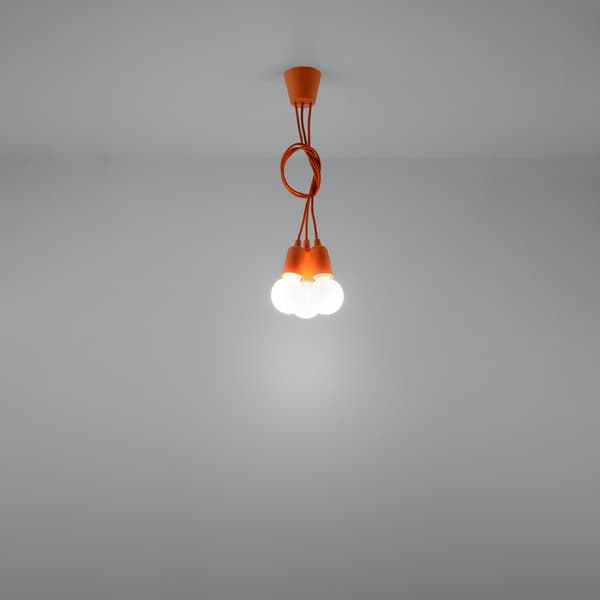 Pendel lampa DIEGO 3 orange Orange