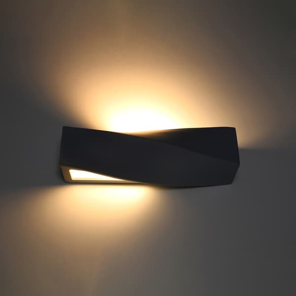 Vägglampa keramik SIGMA svart Black