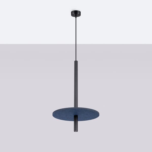 Pendellampa FELTRO 1 svart/marinblå Multicolor
