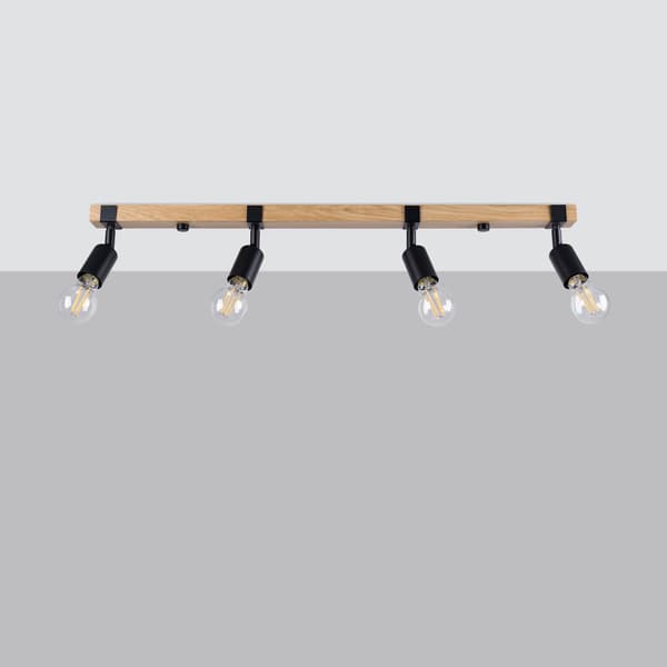 Taklampa ZUCA 4 svart Black