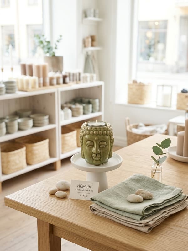 Aromalampa Buddha Beige Keramik 7,5 cm Beige