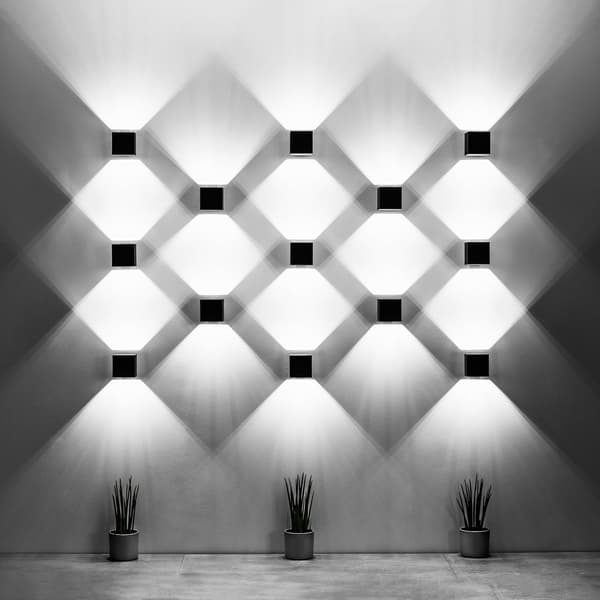 Vägglampa QUAD 1 svart Black