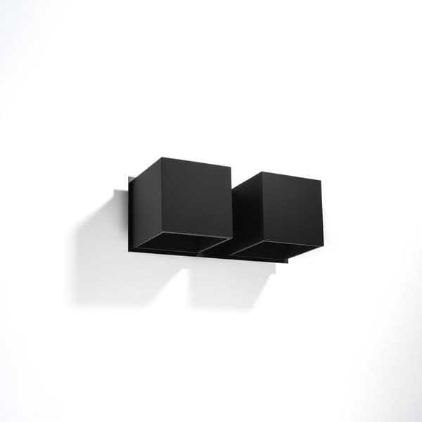 Vägglampa QUAD 2 svart Black