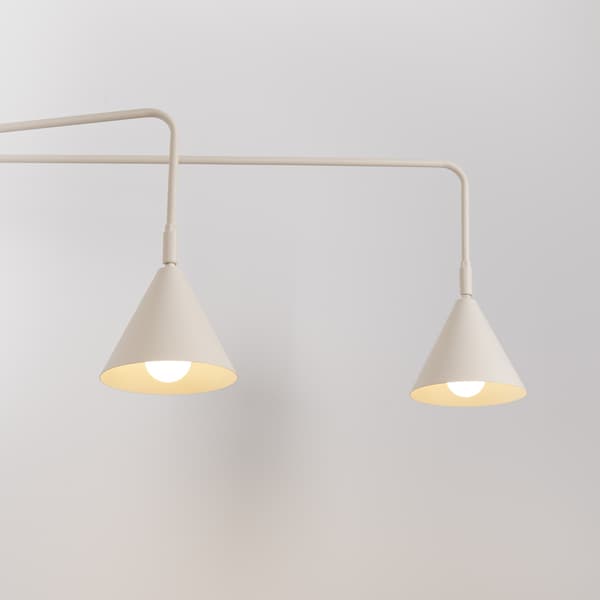 Vägglampa NOX 2 beige med strömbrytare Beige
