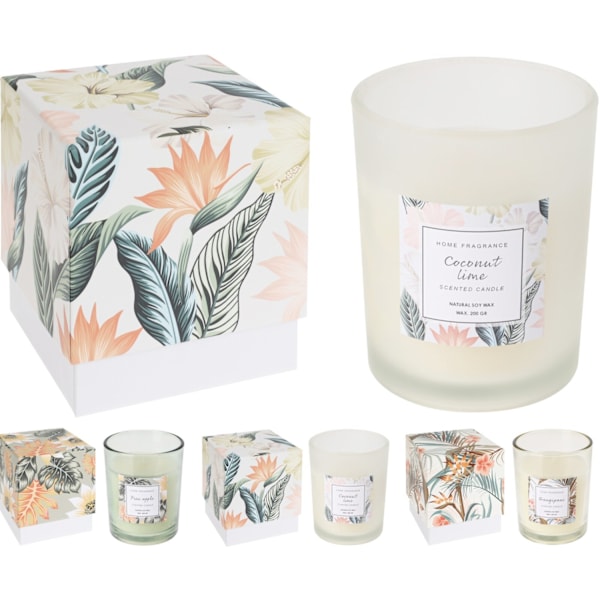 Doftljus Frangipani Glas Khaki Khaki