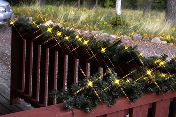 Girlang med LED 2,7 m Inne/Ute Timer Grön
