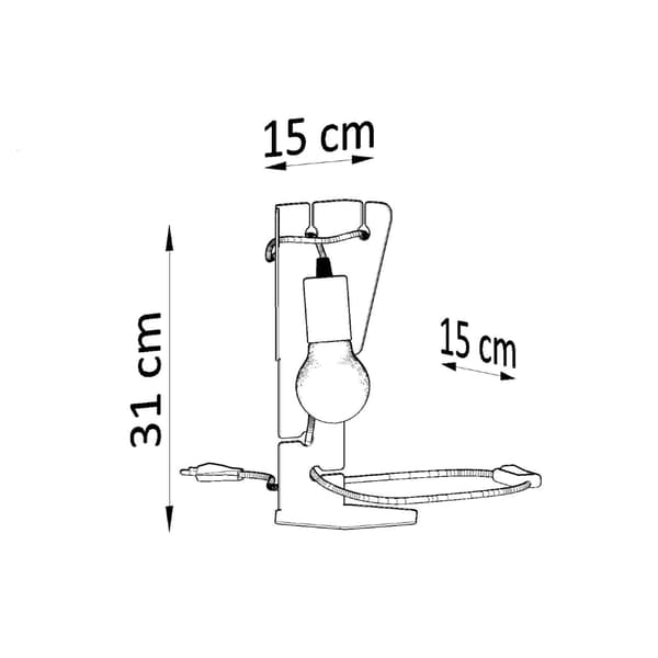 Bordslampa ARBY vit White