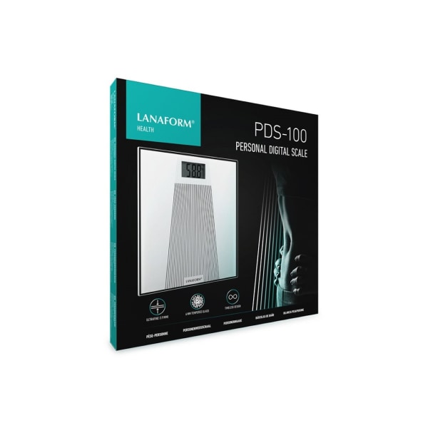 Badrumsvåg vit PDS-100 Lanaform Multicolor