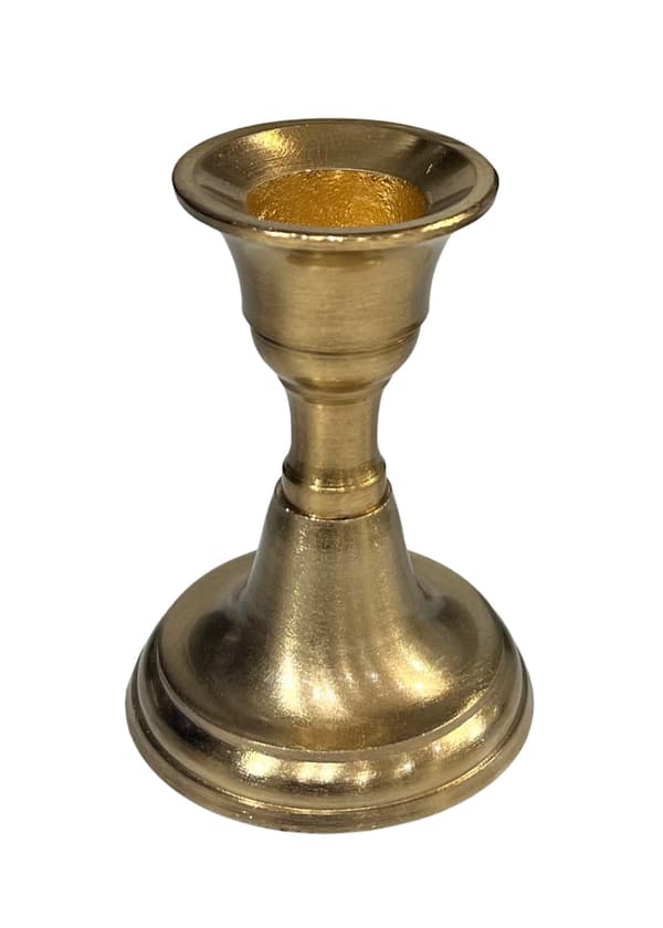 Ljusstake Metall Guld 8 cm Guld