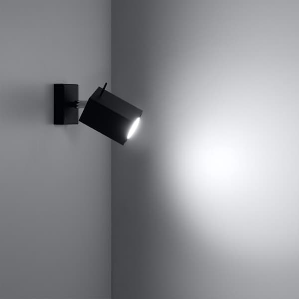 Vägglampa MERIDA svart Black