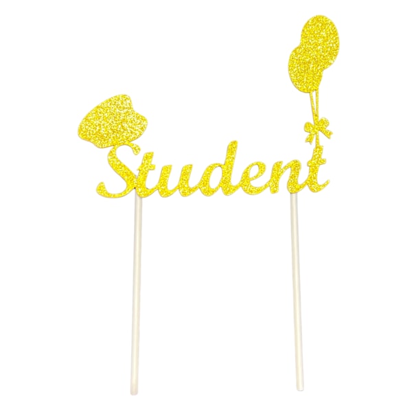Dekorasjon Studentkake Gull 1 stk Gold