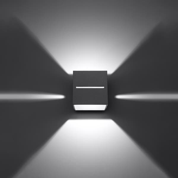 Vägglampa LOBO grå Grey