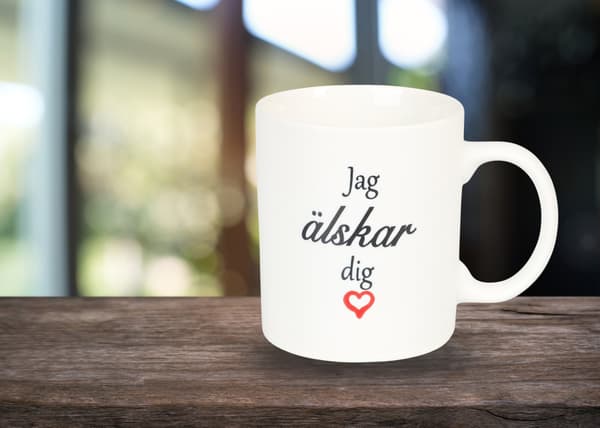 Mugg Jag älskar dig Vit