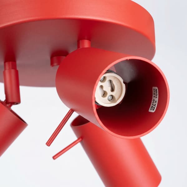 Taklampa RING 3P röd Red