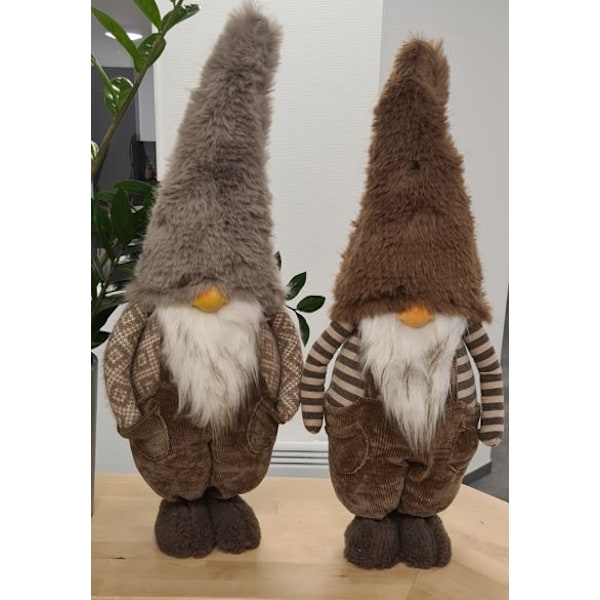 Tomte Greige/Brun Mönstrad 63cm Brown
