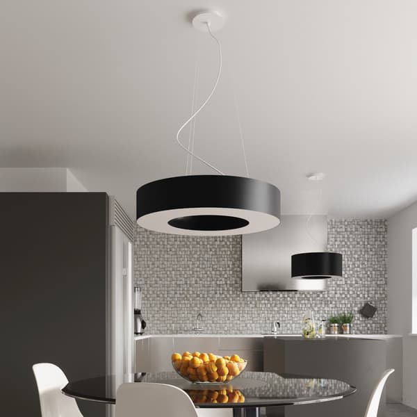 Ljuskrona SATURNO SLIM 50 svart Black