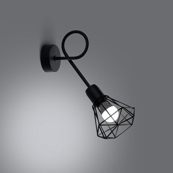Vägglampa ARTEMIS 1S svart Black