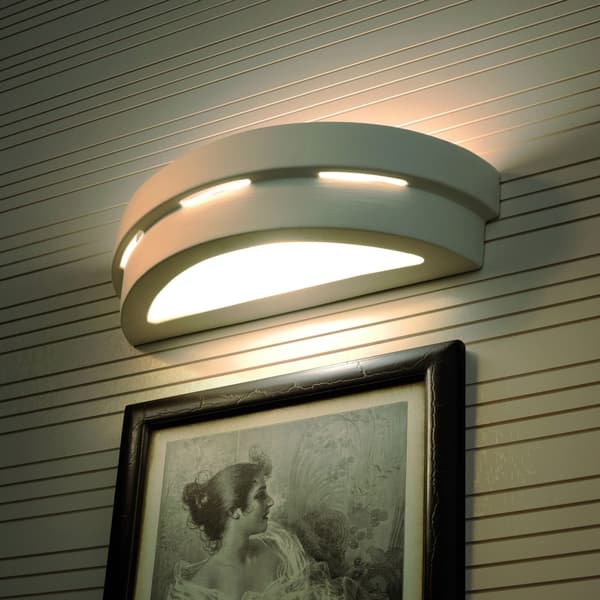 Vägglampa keramisk HELIOS White